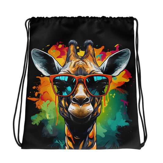 Giraffe with glasses - gym bag