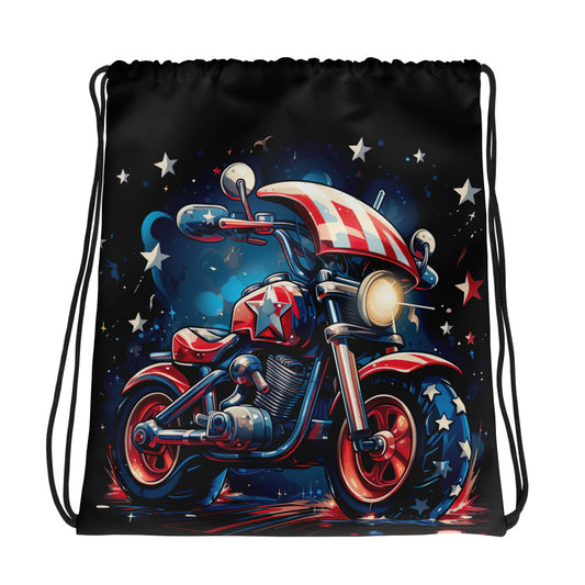Stars &amp; Stripes Motorcycle - Gym Bag