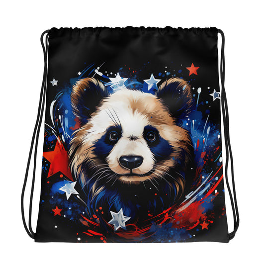 Stars and Stripes Panda - gym bag